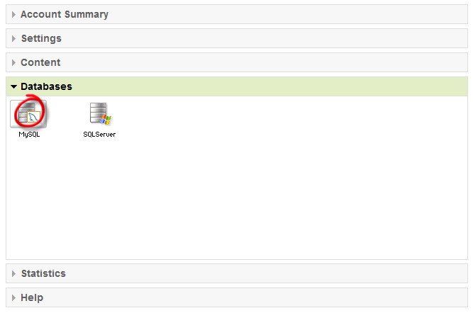 Database Manager Button