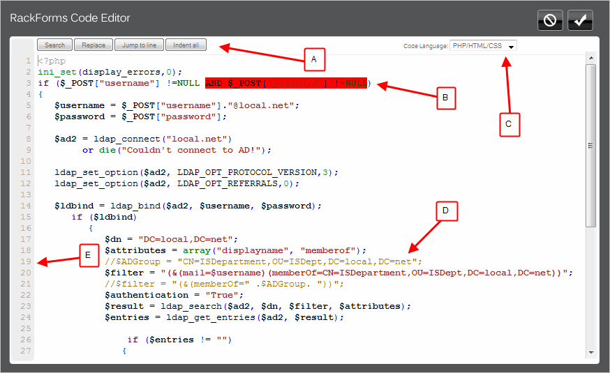 Code Editor Features